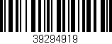 Código de barras (EAN, GTIN, SKU, ISBN): '39294919'