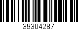 Código de barras (EAN, GTIN, SKU, ISBN): '39304287'