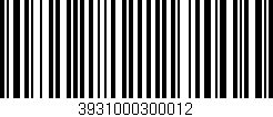 Código de barras (EAN, GTIN, SKU, ISBN): '3931000300012'
