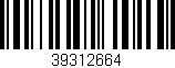 Código de barras (EAN, GTIN, SKU, ISBN): '39312664'