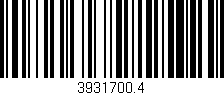 Código de barras (EAN, GTIN, SKU, ISBN): '3931700.4'