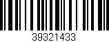 Código de barras (EAN, GTIN, SKU, ISBN): '39321433'
