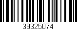 Código de barras (EAN, GTIN, SKU, ISBN): '39325074'