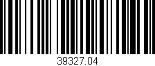 Código de barras (EAN, GTIN, SKU, ISBN): '39327.04'