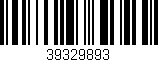 Código de barras (EAN, GTIN, SKU, ISBN): '39329893'
