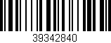 Código de barras (EAN, GTIN, SKU, ISBN): '39342840'