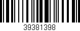 Código de barras (EAN, GTIN, SKU, ISBN): '39381398'