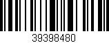 Código de barras (EAN, GTIN, SKU, ISBN): '39398480'