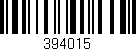 Código de barras (EAN, GTIN, SKU, ISBN): '394015'
