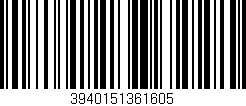 Código de barras (EAN, GTIN, SKU, ISBN): '3940151361605'