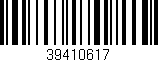 Código de barras (EAN, GTIN, SKU, ISBN): '39410617'