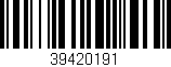 Código de barras (EAN, GTIN, SKU, ISBN): '39420191'