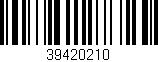 Código de barras (EAN, GTIN, SKU, ISBN): '39420210'