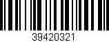 Código de barras (EAN, GTIN, SKU, ISBN): '39420321'