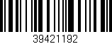 Código de barras (EAN, GTIN, SKU, ISBN): '39421192'