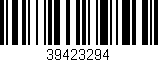 Código de barras (EAN, GTIN, SKU, ISBN): '39423294'
