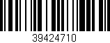 Código de barras (EAN, GTIN, SKU, ISBN): '39424710'