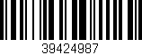 Código de barras (EAN, GTIN, SKU, ISBN): '39424987'