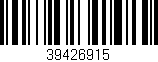Código de barras (EAN, GTIN, SKU, ISBN): '39426915'