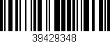 Código de barras (EAN, GTIN, SKU, ISBN): '39429348'
