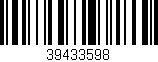 Código de barras (EAN, GTIN, SKU, ISBN): '39433598'