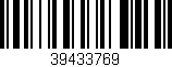 Código de barras (EAN, GTIN, SKU, ISBN): '39433769'