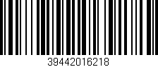 Código de barras (EAN, GTIN, SKU, ISBN): '39442016218'
