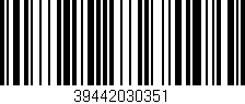Código de barras (EAN, GTIN, SKU, ISBN): '39442030351'