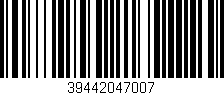 Código de barras (EAN, GTIN, SKU, ISBN): '39442047007'