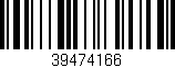 Código de barras (EAN, GTIN, SKU, ISBN): '39474166'