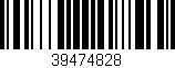 Código de barras (EAN, GTIN, SKU, ISBN): '39474828'