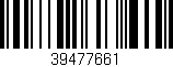 Código de barras (EAN, GTIN, SKU, ISBN): '39477661'