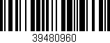 Código de barras (EAN, GTIN, SKU, ISBN): '39480960'
