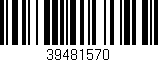 Código de barras (EAN, GTIN, SKU, ISBN): '39481570'