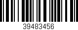 Código de barras (EAN, GTIN, SKU, ISBN): '39483456'