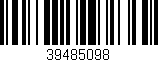 Código de barras (EAN, GTIN, SKU, ISBN): '39485098'