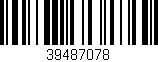 Código de barras (EAN, GTIN, SKU, ISBN): '39487078'