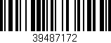 Código de barras (EAN, GTIN, SKU, ISBN): '39487172'