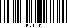 Código de barras (EAN, GTIN, SKU, ISBN): '39497.03'