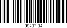 Código de barras (EAN, GTIN, SKU, ISBN): '39497.04'