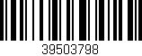 Código de barras (EAN, GTIN, SKU, ISBN): '39503798'