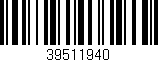 Código de barras (EAN, GTIN, SKU, ISBN): '39511940'