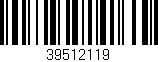 Código de barras (EAN, GTIN, SKU, ISBN): '39512119'