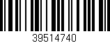 Código de barras (EAN, GTIN, SKU, ISBN): '39514740'