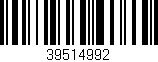 Código de barras (EAN, GTIN, SKU, ISBN): '39514992'