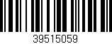 Código de barras (EAN, GTIN, SKU, ISBN): '39515059'