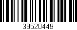 Código de barras (EAN, GTIN, SKU, ISBN): '39520449'
