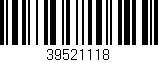 Código de barras (EAN, GTIN, SKU, ISBN): '39521118'