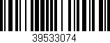 Código de barras (EAN, GTIN, SKU, ISBN): '39533074'