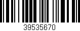 Código de barras (EAN, GTIN, SKU, ISBN): '39535670'